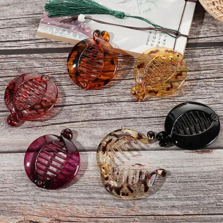 1pc Hair Claw Clip Acrylic Fish Banana Jaw Clips For Thick Hair