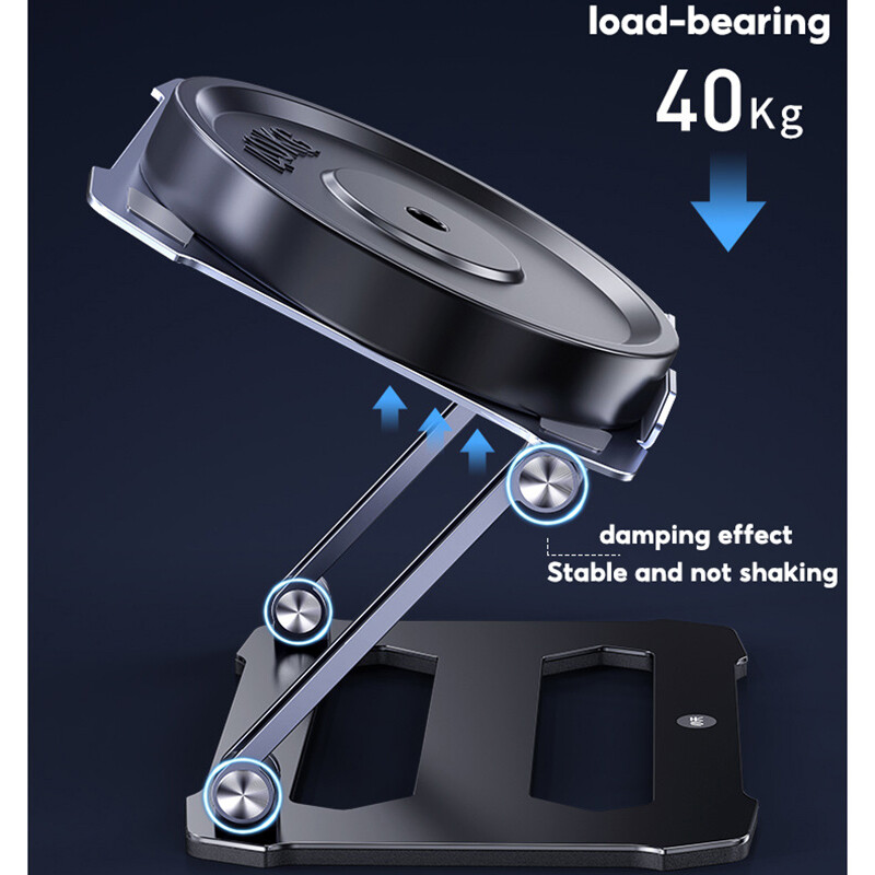 JOMAA support Laptop Stand with Cooling Fan Big Adjustable Ergonomic Notebook Stand Foldable Cooler Laptop Riser Aluminum Laptop Holder For 11-17.3 inch