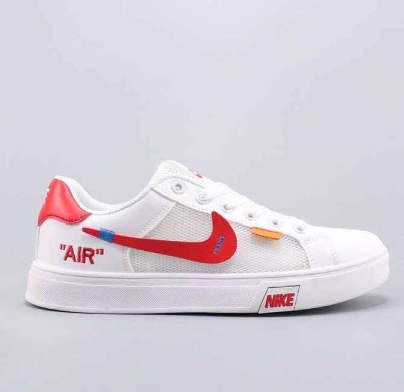 Asli!/Nike_BLAZER Mid/Nike_pioneer Low-Cut Skateboard Kulit Mesh Jahitan Bahan Pasangan Sepatu