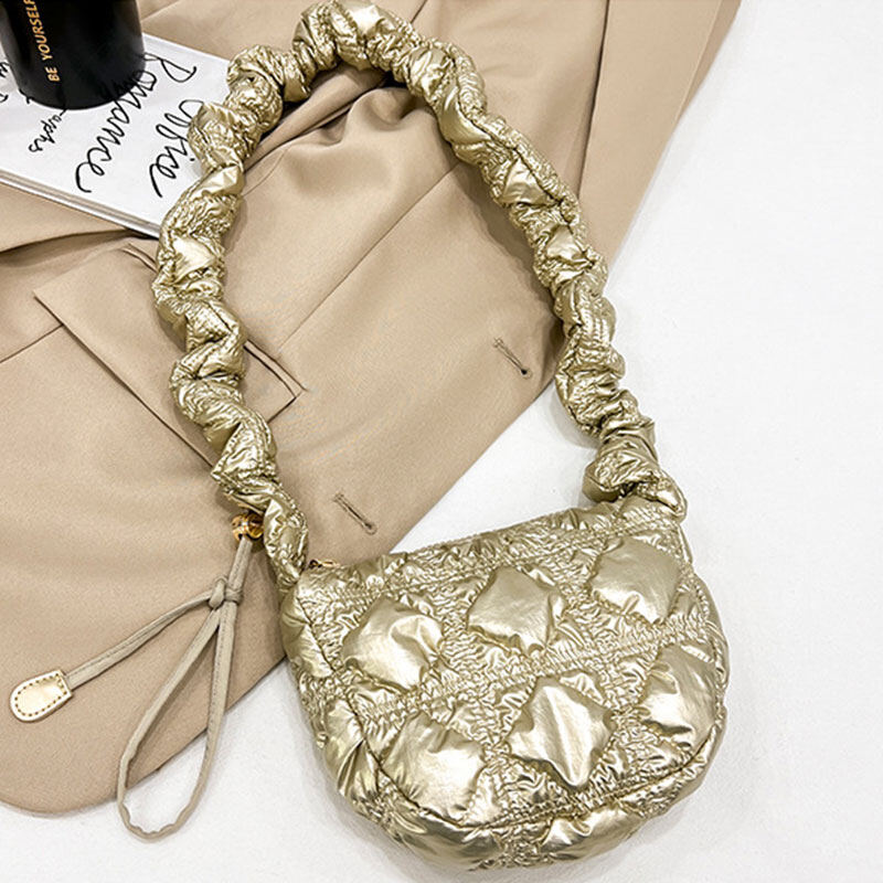 David&Bella New women's bag single shoulder bag crossbody bag mini cloud bag college students fashion dumpling bag fold underarm bag