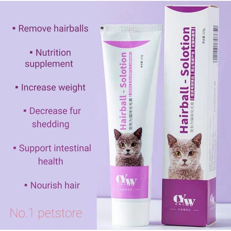 Cat Hairball Gel Remove Hairball Treats / Vitamin kucing / cat vitamin