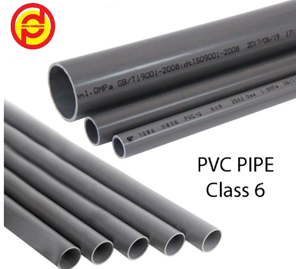 PVC Pipe Air PVC Kelabu PVC Water Pipe 1/2" 2" (15mm50mm) Sirim Lazada