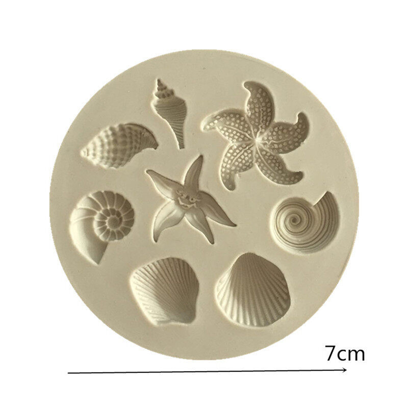[Mariannes] Ocean Biological Conch Sea Shells Chocolate Cake Silicone Mold Kitchen Tools