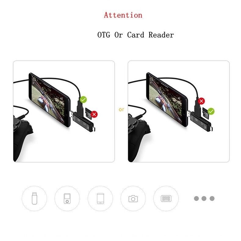 Micro SD USB TF OTG to USB 2.0 Adapter Card Reader For Android IOS Tablet PC