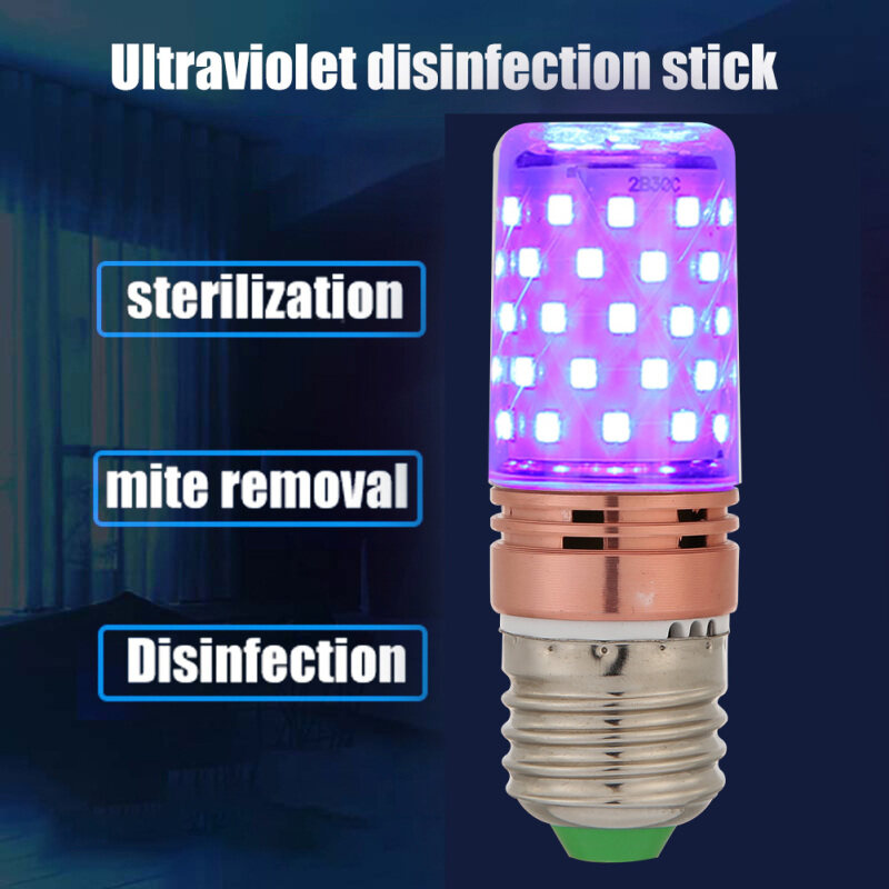 E27 60 Bóng Đèn LED UV Đèn Ngô Diệt Khuẩn Trang Chủ Khử Trùng Bóng Đèn