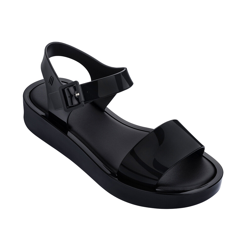 white platform jelly sandals