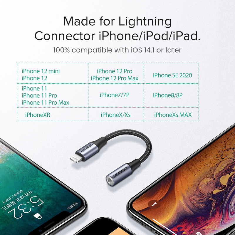 Pro Max Iphone Se 2020 Splitter Original Lightning To Headphone - Main Image