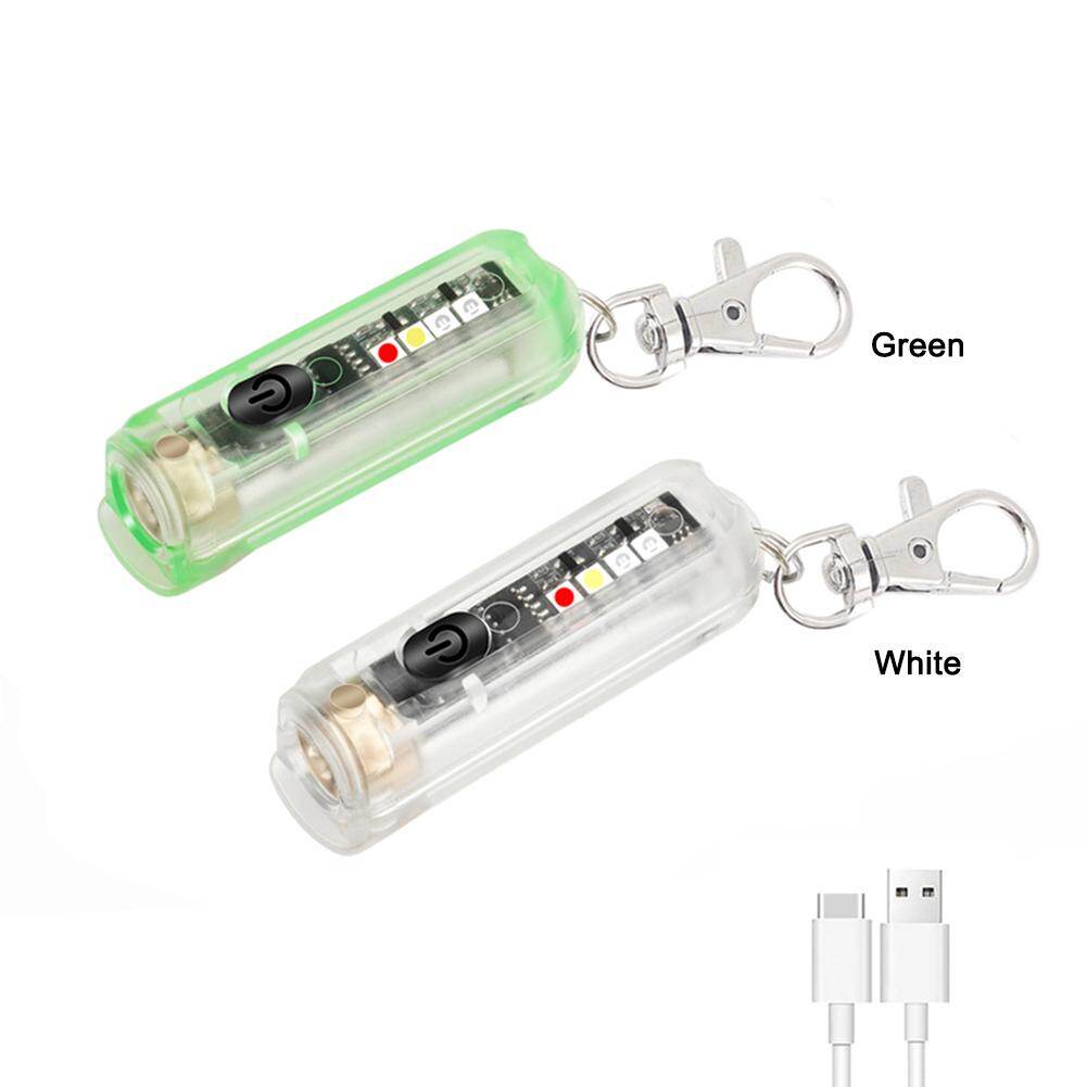 Đèn Pin Mini LED EDC Đèn Móc Khóa Khẩn Cấp Di Động Cắm Trại Câu Cá