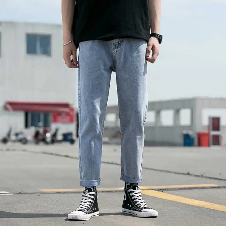 baggy cropped jeans