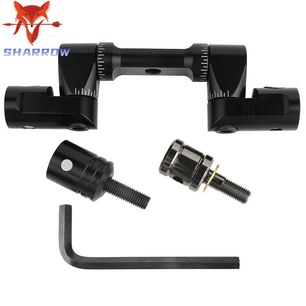 Compound Bow V Bar Balance Rod Stabilizer Precise Angle Adjustable Adapter Shock Absorption