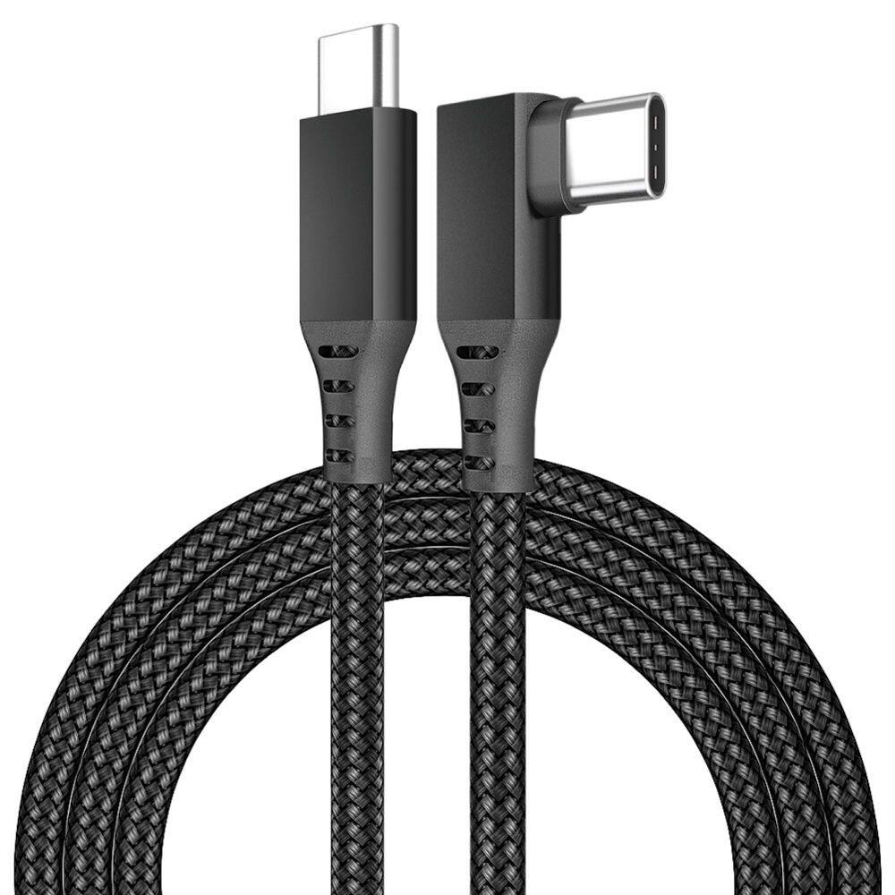 Rixinny elbow 90 degree portable type c usb 3.0 for oculus quest 2 streaming cable vr headset accessories fast charges data cable quick charge cables for quest 2 link cable data line