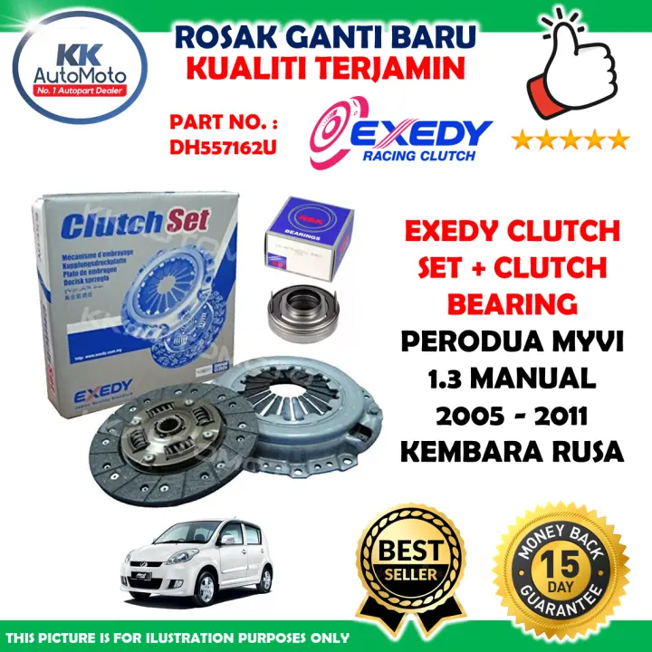 Exedy Clutch Klac Set Clutch Bearing Perodua Myvi 1 3 2005 2011 Kembara Rusa Manual Dh557162u Lazada