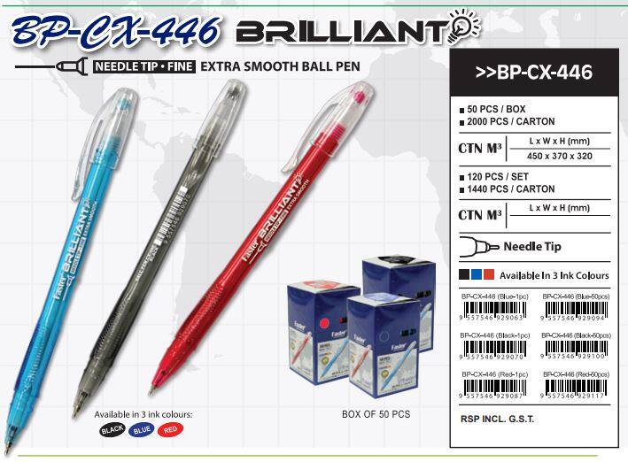 ペン Faster Brilliant CX-446 Ball Pen Smooth ( 0.5mm ) 【READY STOCK