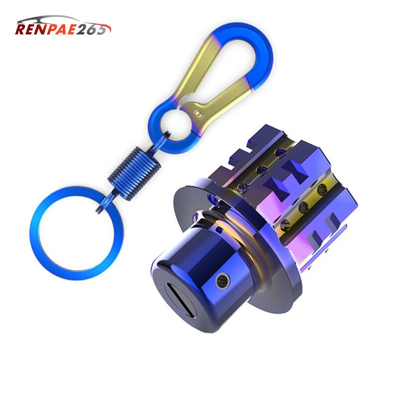 Đầu Chìa Khóa Bằng Titan Bị Cháy Sửa Đổi Cnc Thông Dụng Mới 2022 + Bộ Móc Chìa Khóa Phụ Kiện【cod】