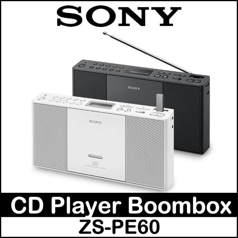 Sony ZS-PE60 Portable Slim CD Player Boombox Speaker CD AUX CD AM FM USB Singapore