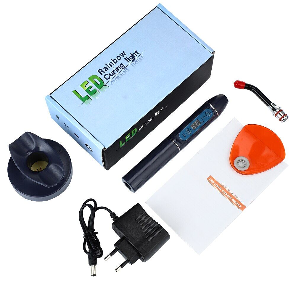 Agdoad Teeth Curing LIght Machine Wireless LED Blue Light Curing Lamp Adjustable Solidify Dental Tools
