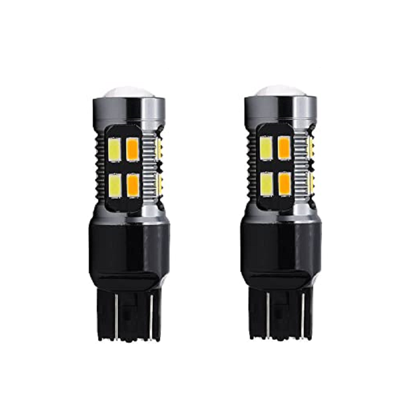 2pcs Bicolor turn signal for automobile and motorcycle 7443 T20 5630 20smd brake light
