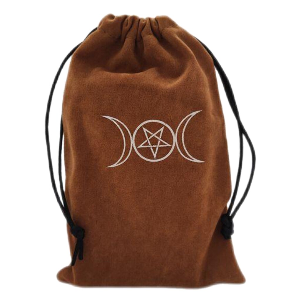Pendulum Divination Tablecloth Card Pad Runes Altar Table Cloth Board Game Drawstring Flannel Bag Tarots Storage Pouch