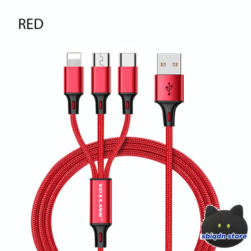 ⚡Hàng Chính Hãng + Miễn Phí Vận Chuyển + COD⚡Cáp Sạc USB 3 Trong 1 Micro USB Cổng Đa Năng Type C Dây Sạc Cho Samsung Xiaomi Huawei Cổng Kết Nối Lightning Của Apple Dây Cáp