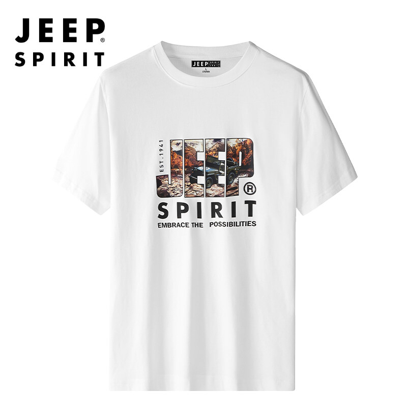 JEEP SPIRIT Men's T-shirt Pure Cotton Short Sleeve T-shirt