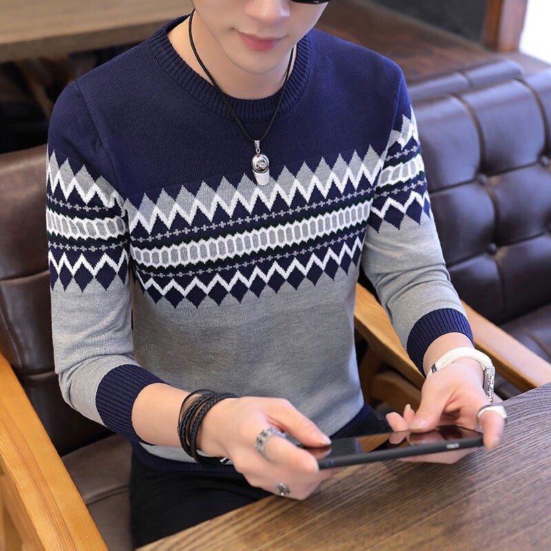 Men Sweater Fashion Floral Sweater Men 