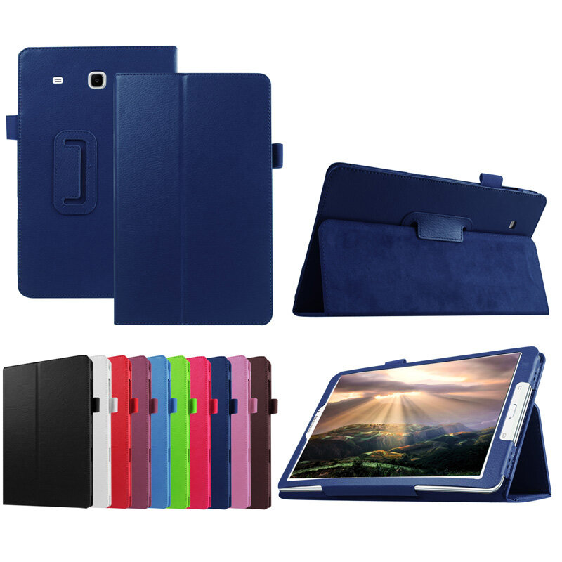 Protective case for Samsung Galaxy Tab E 9.6 inch leather case SM-T560 SM-T561 bracket shell