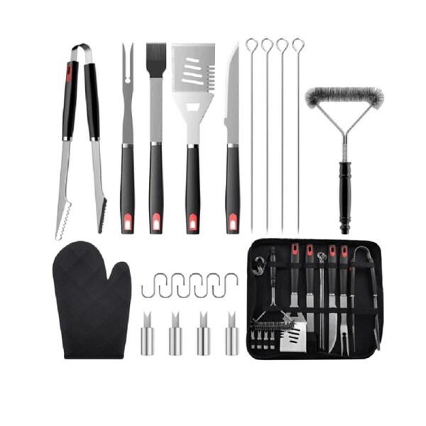 Bảng giá 20PCS BBQ Grilling Tool Set Extra Thick Stainless Steel Grill Kit for Men Women with Carrying Bag, BBQ Utensils Gift Set