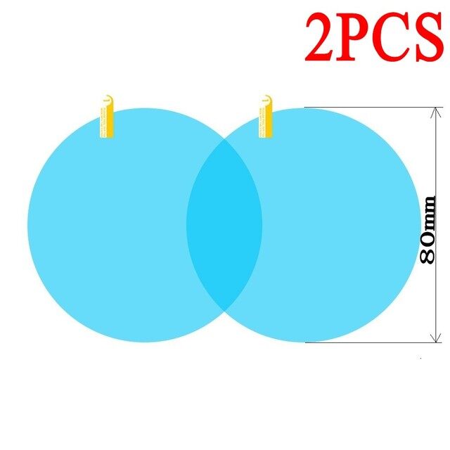 2Pcs Car Rearview Mirror Anti Rain Film Window Clear Fog Protective Waterproof Stickers