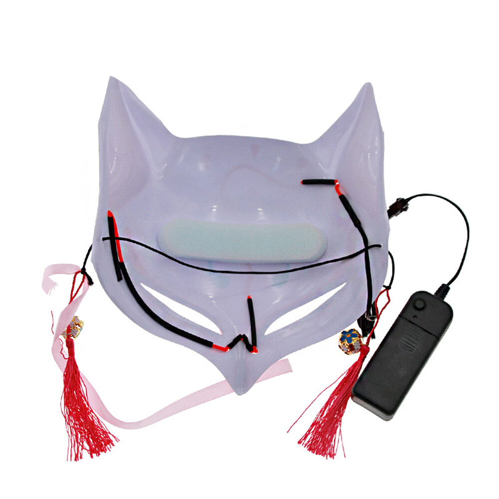 Party Fox Cosplay LED EDC Rave Kitsune Halloween Lighted