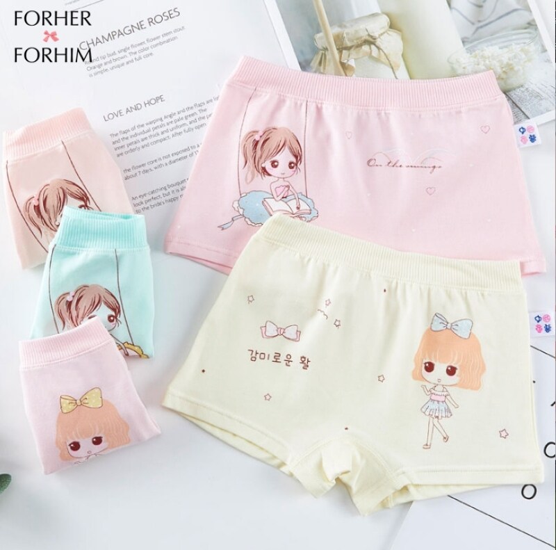 Nơi bán FORHER FORHIM Han Niantong Đồ Lót Trẻ Em Phụ Nữ Cotton Cô Gái Quần Short Quần An Toàn FH0289