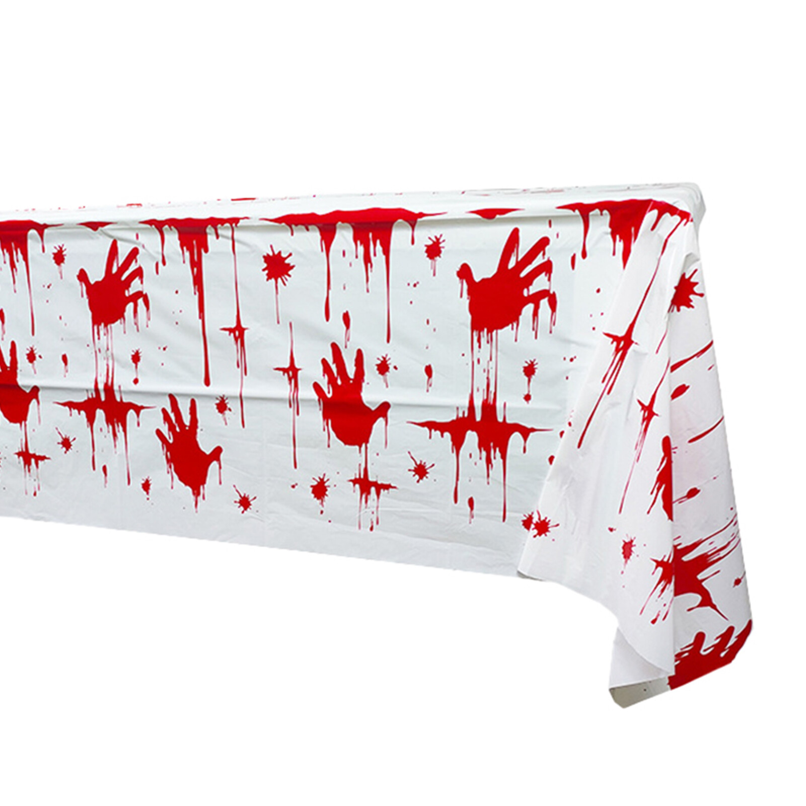 Terylin Disposable Tablecloth Creative Blood Handprints PE Spider Ghost Halloween Table Cover Cloth for Theme Party High-quality Table Cloth