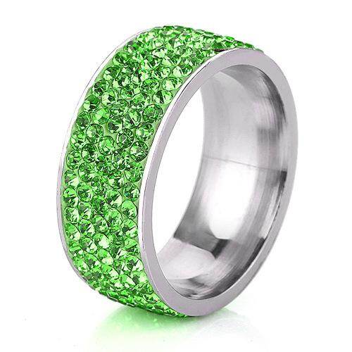 Purple Green Geometric Multi-color Mix and Match Diamond Ring All-match Jewelry Size 6-12