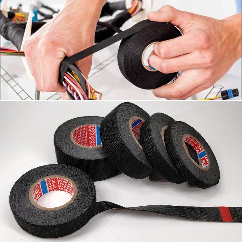 Rincian Tentang 51608, 25 M X 19 Mm Perekat Kabel Selotip Kain Asli Isoband 3 Pcs Pack