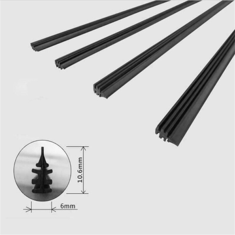 Asahi 2PCS Silicone 26 Inch Car Bus Universal Frameless Windshield Wiper Blade Refill
