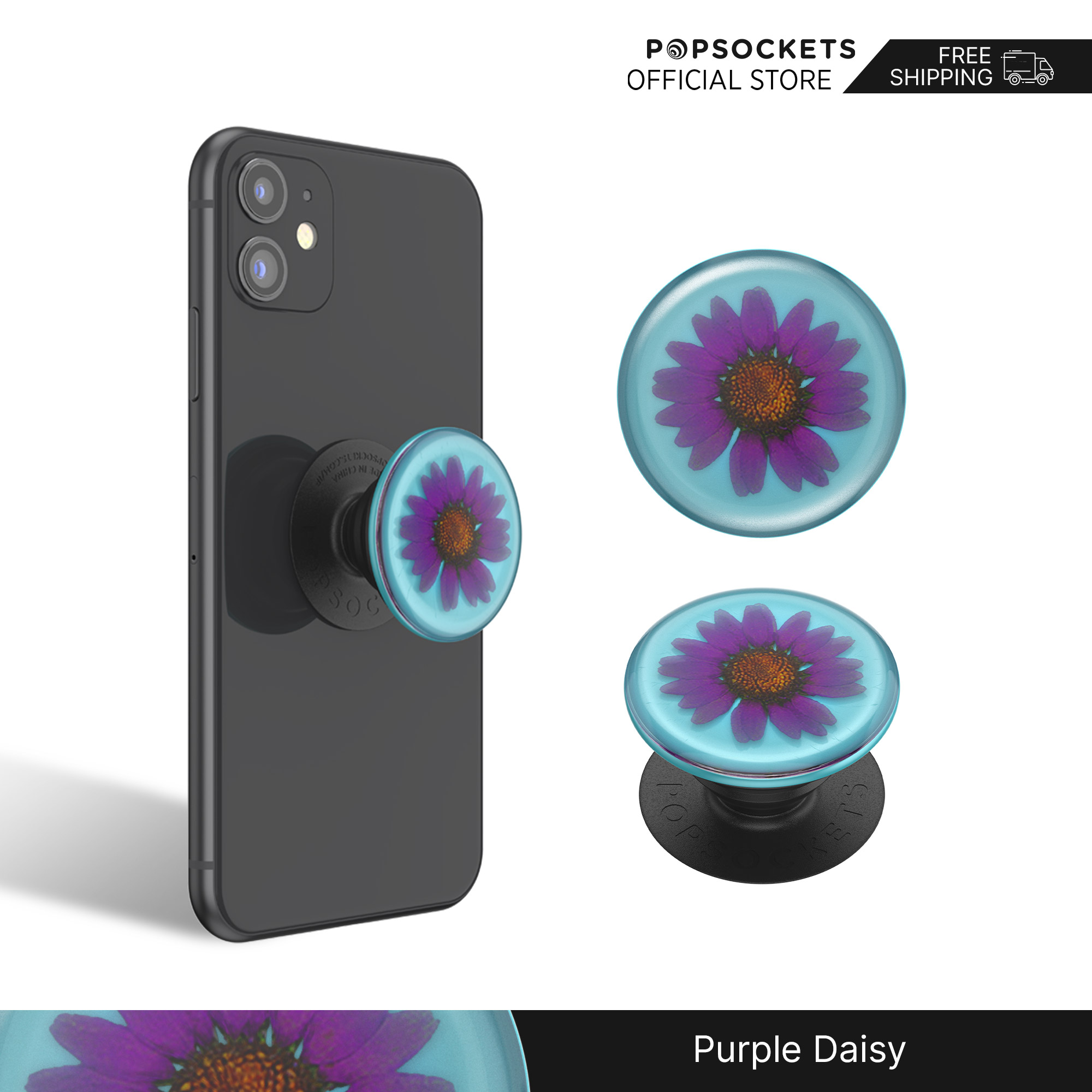 PopSockets PopGrip Flower Field - Support Et Grip Téléphone Interchangeable Pour Smartphone Et Tablette