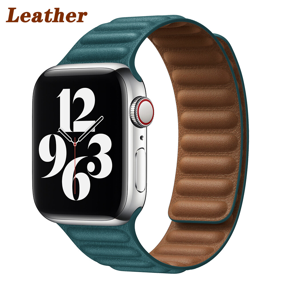 Original Loop Leather Strap for Applle watch band Series 7 6 SE 44mm 40mm 38mm 42mm watchband Bracelet Magnetic bracelet i Watch 5 4 7 41mm 45mm