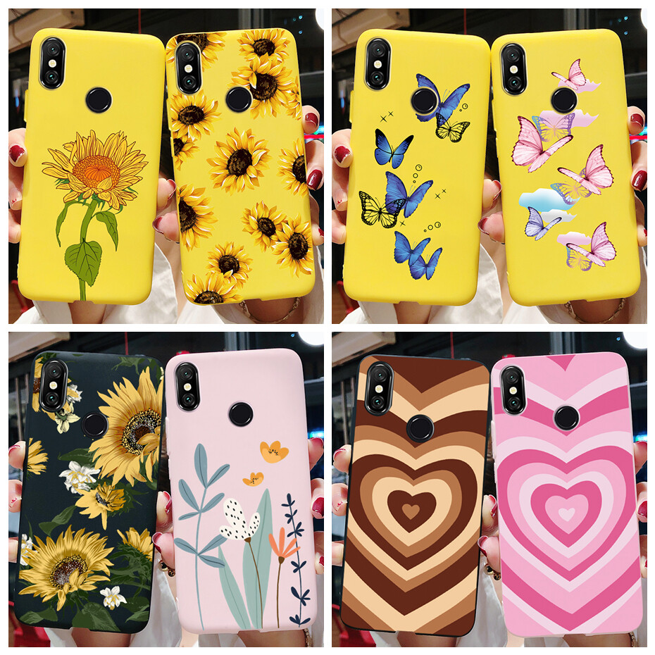 For Xiaomi Redmi Note 6 Pro Case Cute Sunflower Soft Silicone Phone Casing For Redmi Note 6 Pro Cover