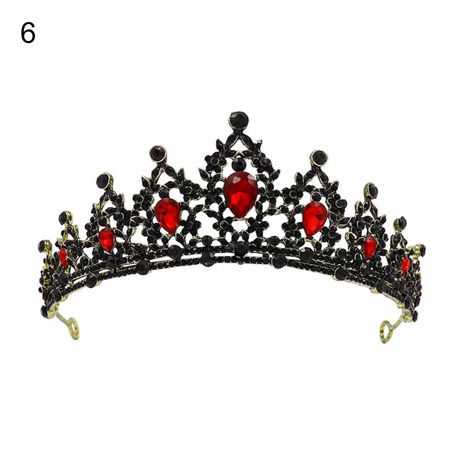 Bridal Crown Delicate Elegant Hair Accessories Retro Rhinestone Embedded Baroque Princess Crown for Wedding