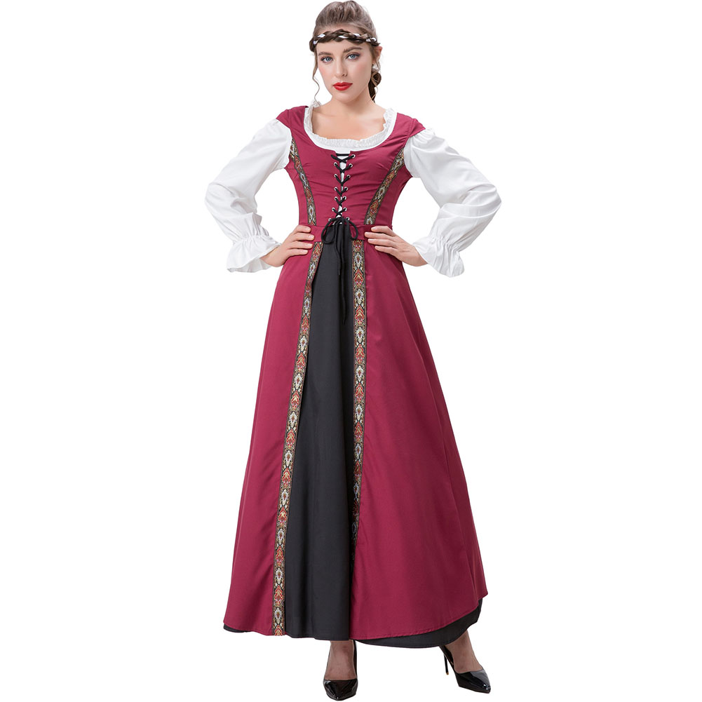 Gothic Medieval European Retro Court Princess Fancy Dress Halloween Party Royal Noble Queen Cosplay Costume