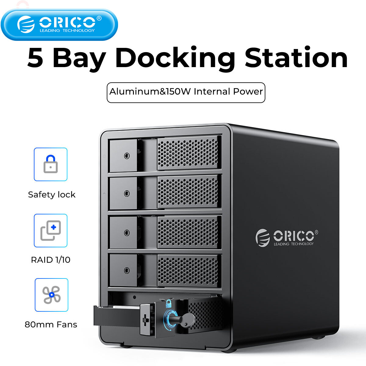 ORICO Chia 95 Series Multi Bay 3.5'' SATA to USB3 HDD Docking Station ...