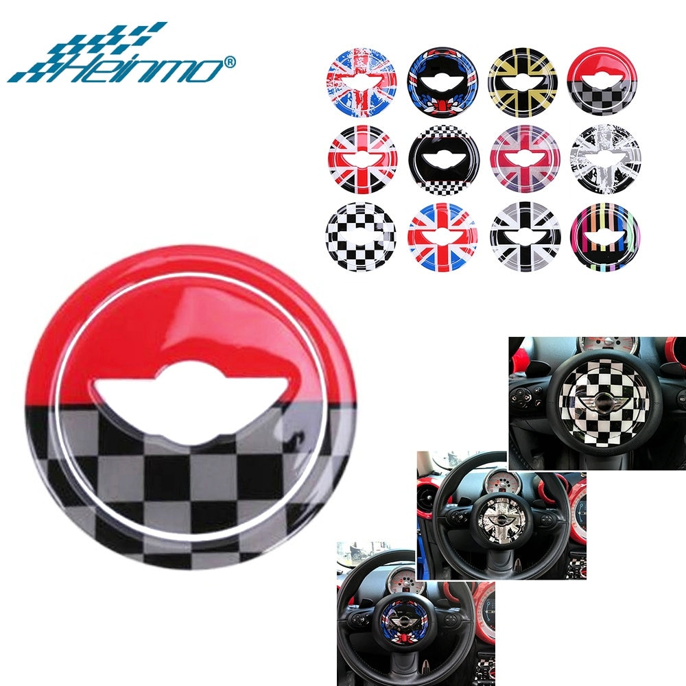 thumbnail image 2 of Union Jack Black Steering Wheel Trim Insert For Mini Cooper R55 R56 R57 R58 R59 R60 – EXSPA EDITION 2 of 4
