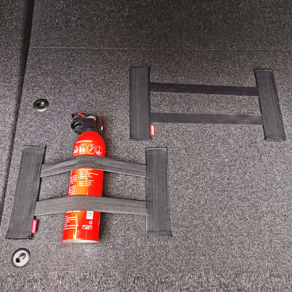 Racingcar Car Trunk Elastic Fixed Straps Extinguisher Tank Debris Adjustable Storage Fixing Belt Tapes Interior Organizer Accessories