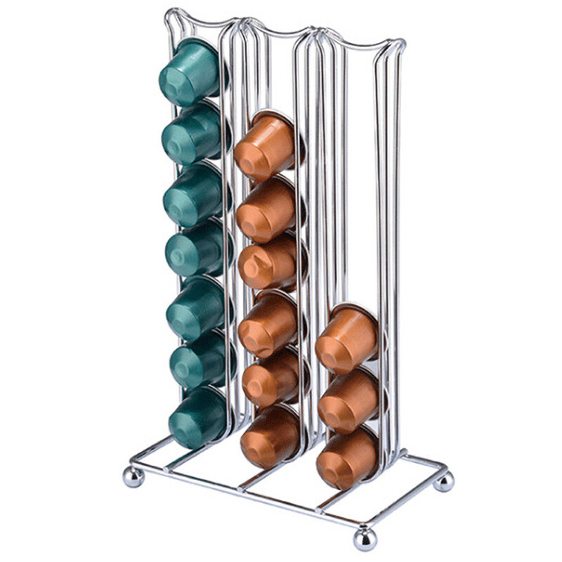 Coffee Capsule Holder Tower Stand For 42 Nespresso Capsules Storage Pod Holder