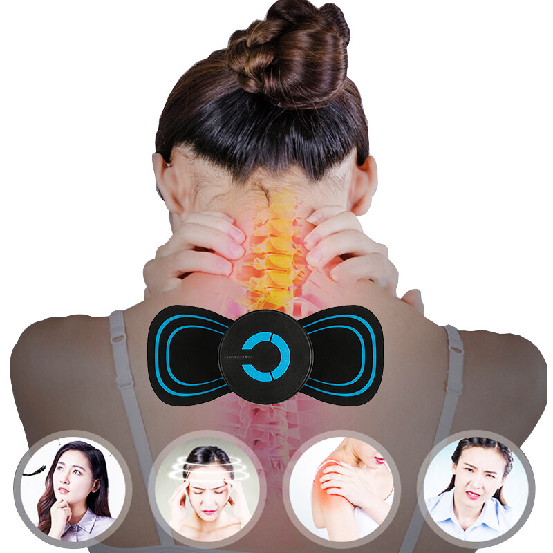 Miếng Dán Mát-xa Cổ EMS, Có Thể Sạc Lại USB Kích Thích Massager Đốt Sống Cổ Tử Cung Vật Lý Trị Liệu Cụ Miếng Gel Giảm Đau Cơ Bắp Cơ Thể Massager