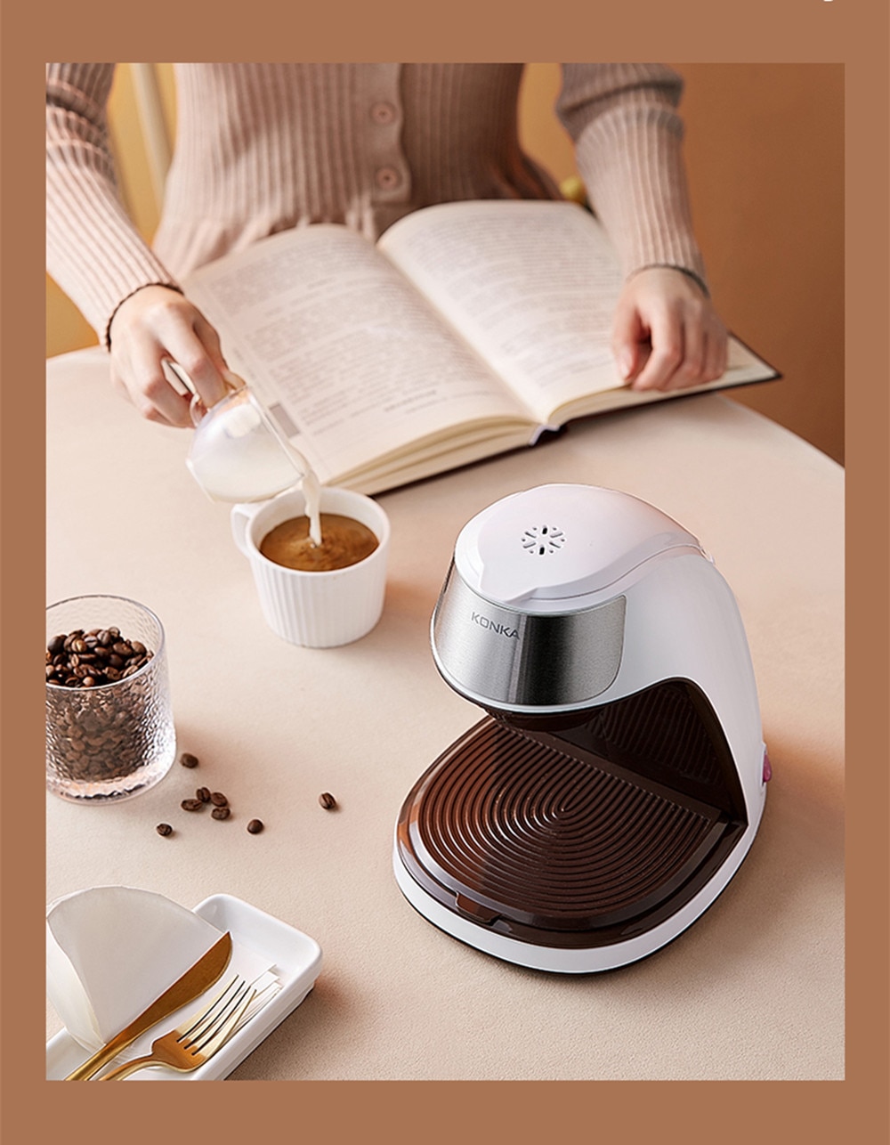 Romoss [Giảm giá mạnh] Máy pha cà phê mini tiện dụng tại nhà máy pha cà phê văn phòng Máy pha cà phê nhỏ giọt
