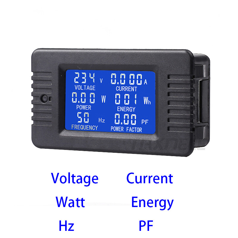 Kỹ Thuật Số Điện Áp Hiện Tại Meter, Bảng Điều Khiển LCD Ampe Kế Công Suất Kwh, AC80-260V Ampe Kế Vôn Kế 100A Có Cuộn Dây CT TX022