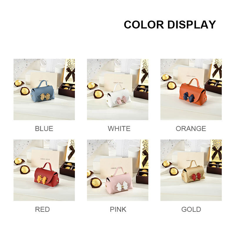 NALLCHEER Portable candy box Creative Candy Box Wedding Gift Leather Handbag