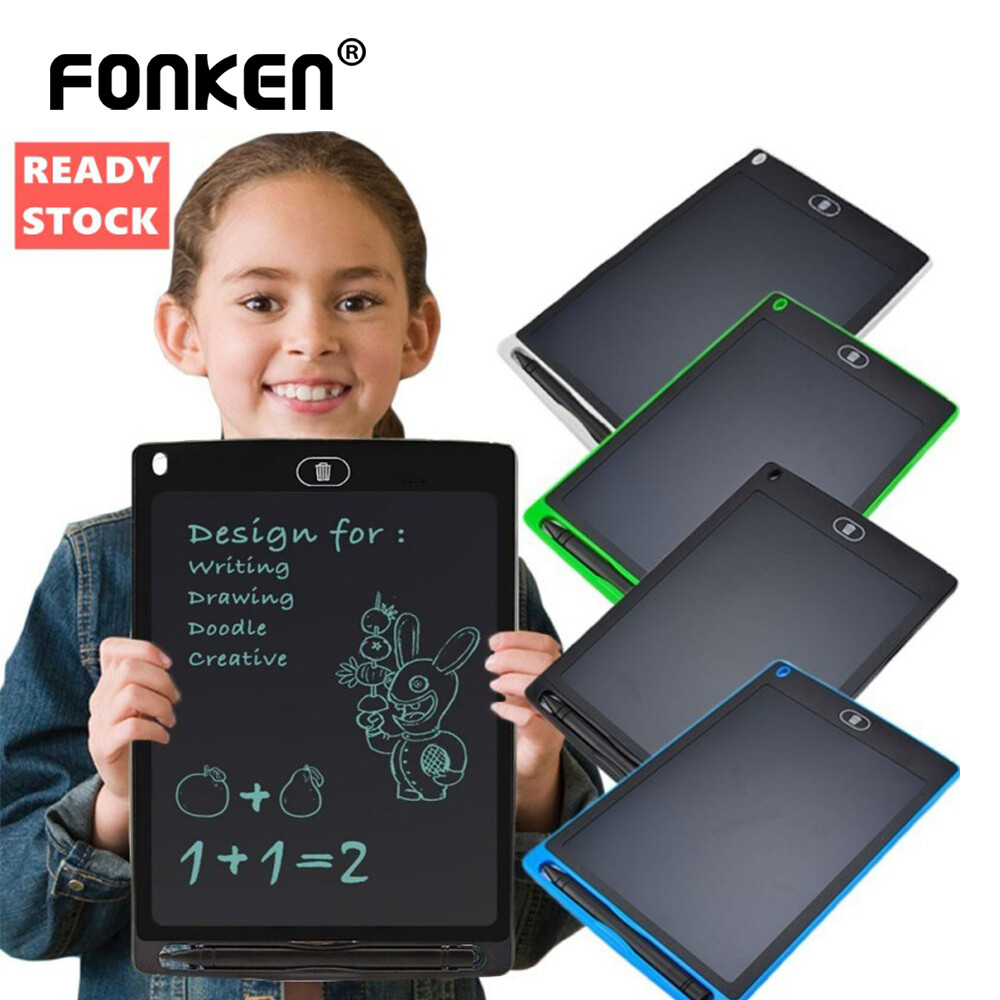 FONKEN  LCD Writing Tablet Child Handwritting/Drawing/Painting Blackboard Erasable Ultra-Thin Pads (4.4"/8.5"/12")