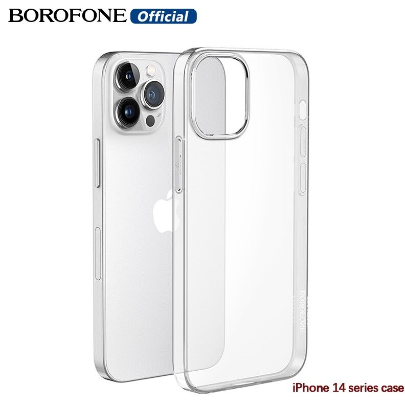 Borofone phone case clear soft tpu hd transparent protective case for iphone14/ iphone 14 max /iphone14 pro max /iphone 14 pro soft tpu clear ultra thin case