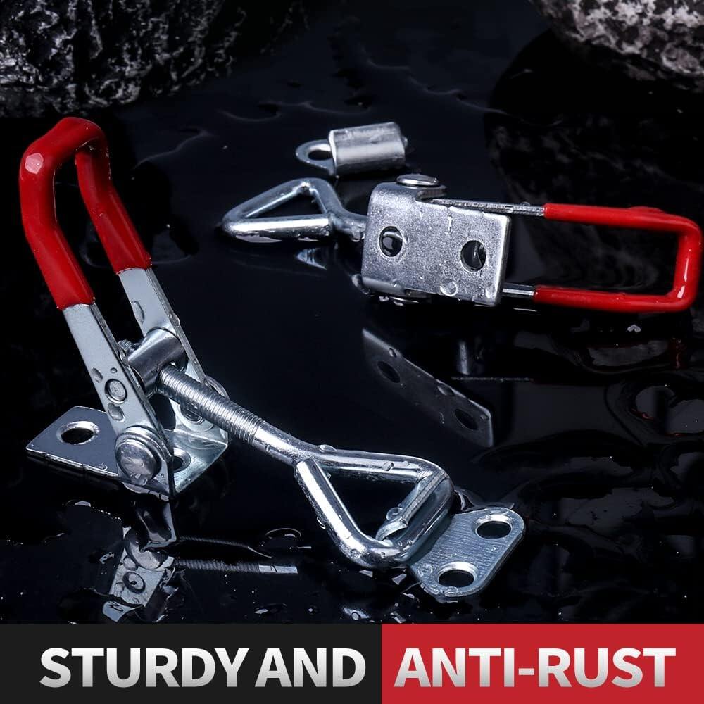 Adjustable Toggle Latch Clamp 4001, 330 Lbs 150Kg Holding Capacity Heavy Duty Quick Release Pull Latch Toggle Clamp for Tool Box Case